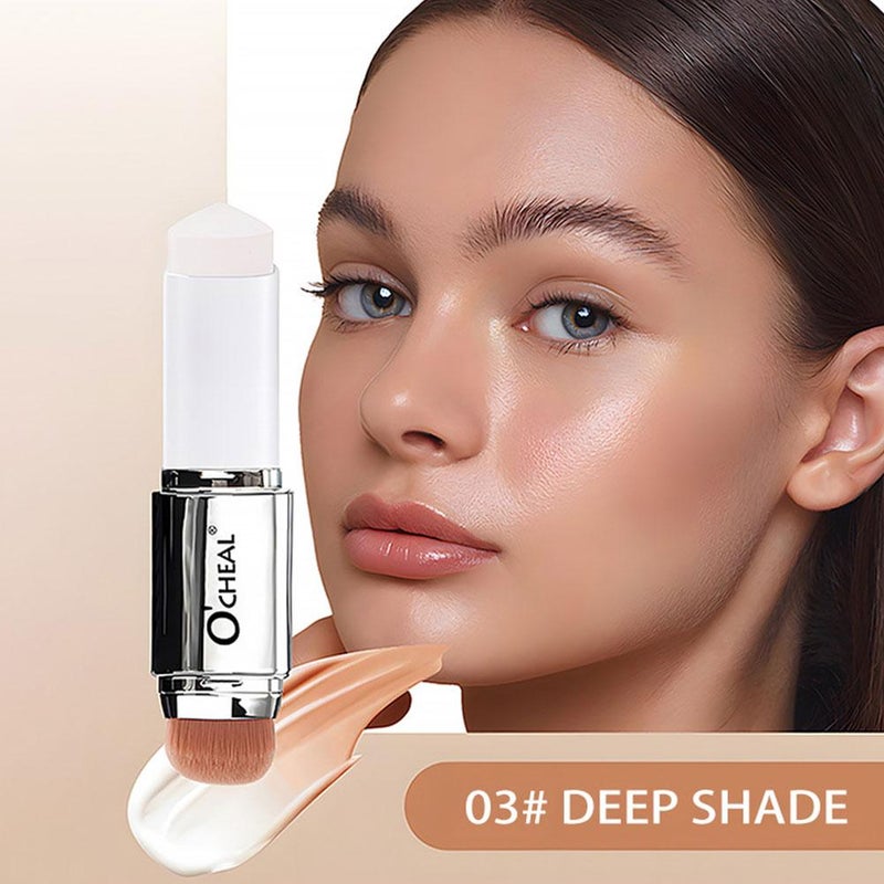 Solid color-changing double-ended eraser foundation stick, nose contouring cream, concealer, and brightening foundation.